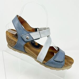Wanda Panda Blue Slingback Strappy Sandals Size 39 (US 8.5) Casual Summer